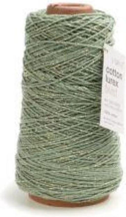 Cotton Cord Lurex/ Katoen touw 300 meter licht olijf /goud ø2mm