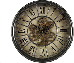 Countryfield Klok Grant metaal L8B46,5H46,5CM grijs