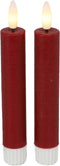 Countryfield Led dinerkaarsen - 2x st- rood -H15cm - afstandsbediening