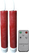 Countryfield Led dinerkaarsen - 2x st- rood -H15cm - afstandsbediening