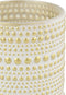 Countryfield Luxe theelichthouder - Aurora - glas - creme wit/goud - D7 x H8 cm