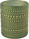 Countryfield Luxe theelichthouder - Aurora - glas - olijfgroen/goud - D8 x H10 cm