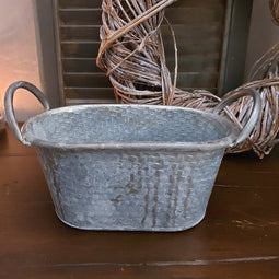 Countryfield – Plantenbak van zink – Plantenmand – L.24 B.14 H.15cm