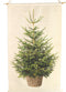 Countryfield Wanddoek Kerstboom met LED - 60 x 110 cm
