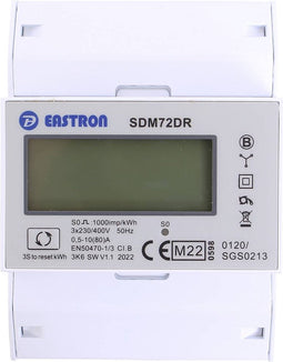 Counttec SDM72DR kWh-meter 3-fasen Digitaal 80 A Conform MID: Ja 1 stuk(s)