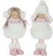 J-Line figuur Meisjes Staand Hoed Vacht - polyester - wit/roze - large - 2 stuks