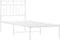 vidaXL - Bedframe - met - hoofdbord - metaal - wit - 80x200 - cm