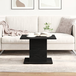 vidaXL - Salontafel - Zwarte - Eik - 55,5x55,5x40 - cm - Bewerkt - Hout