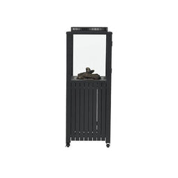 Cozy living sfeerhaard Sevilla 55x55 cm. – Carbon black - verrijdbaar