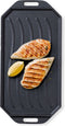 Cozze - Pan Gietijzer Dubbelzijdig Gebruik met Bamboe Serveerplank 16,5 cm - Gietijzer - Zwart
