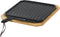 Cozze - Pan Gietijzer Dubbelzijdig Gebruik met Beukenhout Serveerplank 33 cm - Gietijzer - Zwart