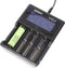 Panasonic 18650 Li-ionbatterij en 4-weg Li-ion snellader