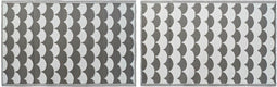 Tapijt DKD Home Decor Grijs Golven Wit (2 Stuks) (120 x 180 cm)