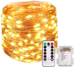 200 LED Lichtsnoer - 20m, Waterdicht IP44, Warmwit met Afstandsbediening & Timer