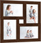 vidaXL - Fotolijst - voor - 4x(13x18 - cm) - foto - MDF - donkerbruin