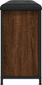 vidaXL - Schoenenbankje - met - klaplade - 102x32x56 - cm - bruin - eikenkleur