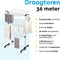 BRASQ Droogtoren - Inklapbaar - Drooglengte 36 Meter - Wieltjes en Kledinghangers - 77x73x140 cm