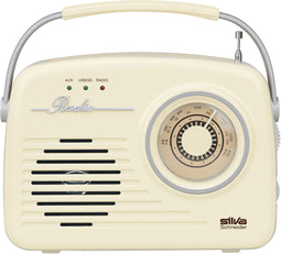 Silva Schneider Mono (1965) - Transistorradio - FM VHF AUX USB Oplaadbaar - Beige