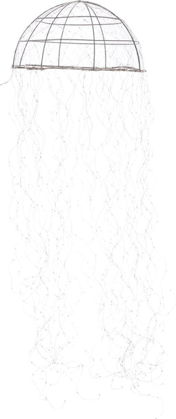 Luca Lighting Kroonluchter Kwal met Warm Witte LED Verlichting - H200 x Ø60 cm - Zilver