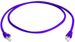Telegärtner 100008301 RJ45 Netwerkkabel, patchkabel CAT 6A S/FTP 2.00 m Lila Vlambestendig, Snagless, Pair afscherming,