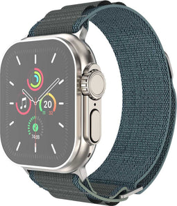 imoshion Nylon Alpine bandje - Geschikt voor Apple Watch 1, 2, 3, 4, 5, 6, 7, 8, 9, 10 (42 mm), SE - 38/40/41 mm - Blauw - One Size