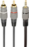 Gembird CCA-352-10M audio kabel 3.5mm 2 x RCA Zwart, Grijs