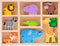 New Classic Toys® Houten Safari Dieren - Speelfigurenset met 8 dieren - Inclusief houten opbergdoos
