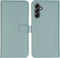Selencia Hoesje Geschikt voor Samsung Galaxy A14 (5G) / A14 (4G) Hoesje Met Pasjeshouder - Selencia Echt Lederen Bookcase - lichtblauw