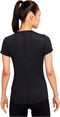 Nike One Dri-FIT Ss Slim Sportshirt - Dames - Zwart - Maat L