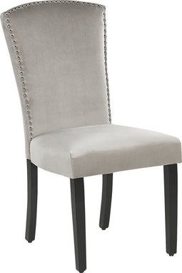 PISECO - Eetkamerstoel - Grijs - Fluweel