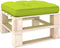 vidaXL - Palletkussen - 58x58x10 - cm - stof - heldergroen