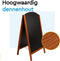 BRASQ Krijtstoepbord Elegance Mahonie - 70x130 CM - Krijtbord - Reclamebord - Stoepbord -
