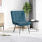 vidaXL - Relaxstoel - 64x74x84 - cm - fluweel - blauw