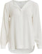 VILA VILUCY LS SHIRT - Doorknoop blouse - V-hals - M