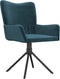 vidaXL - Eetkamerstoelen - draaibaar - 2 - st - fluweel - blauw