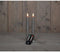 Anna's Collection LED dinerkaarsen - 23 cm - warm wit licht - grijs (2 stuks)