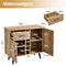 Coast dressoir - multifunctionele wijnkast - 2 kasten 3 verstelbare planken - 90 x 40 x 79 cm