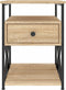 vidaXL - Nachtkastjes - 2 - st - 40x42x55 - cm - bewerkt - hout - sonoma - eikenkleurig