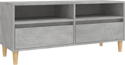 vidaXL - Tv-meubel - 100x34,5x44,5 - cm - bewerkt - hout - betongrijs