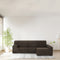Hoes voor chaise longue met lange armleuning rechts Eysa THOR Bruin 170 x 110 x 310 cm
