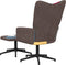 vidaXL Relaxstoel met voetenbank patchwork stof