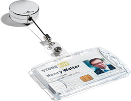 Durable afrolmechanisme voor badgehouder met drukknop, chroom 10 stuks