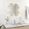 vidaXL - Wandspiegel - met - LED-lampen - vierkant - glas