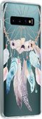 Hoesje Geschikt voor Samsung Galaxy S10 Plus Hoesje Siliconen - Design Backcover siliconen - Meerkleurig / Dream Catcher Feathers