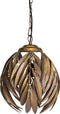 PTMD Mea Palm Hanglamp - 32 x 32 x 37 cm - Metaal - Goud - Goud