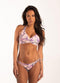 Beachlife Tropical Blush - Halter bikinitop met beugel - Uitneembare padding - Roze/Bloemenprint