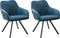Set van 2 eetkamerstoelen MONEE Zeeblauw