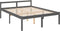 vidaXL - Seniorenbed - massief - grenenhout - grijs - 150x200 - cm