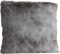 PTMD Linde Grey Faux Fur Cushion Square S