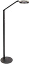 Steinhauer Ringlux - vloerlamp - verstelbare hoogte 110-140cm - zwart metaal - Ø 25cm - LED - 4138ZW